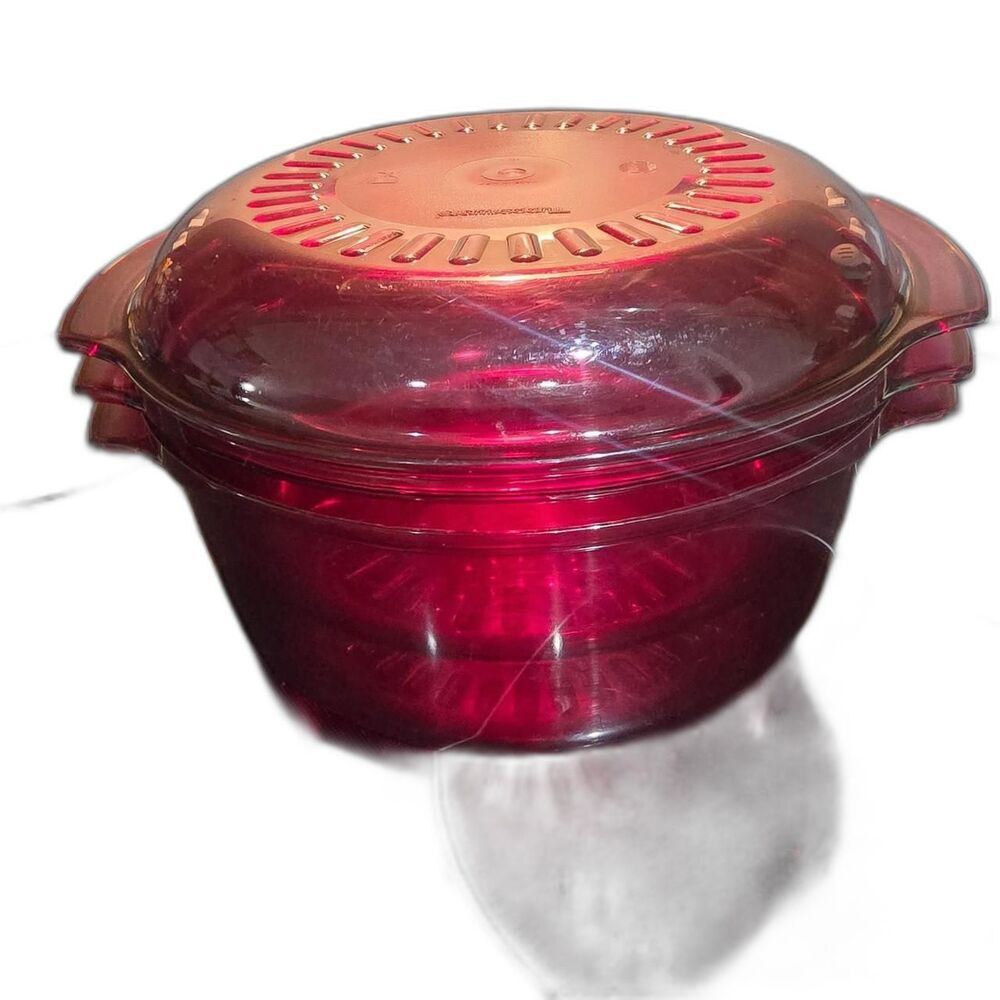 Tupperware Stack Cooker Cranberry Color